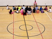 1009397793 ma nb HayMacFistDay  Students attend gym class for the first time on the first day of school at the Hayden McFadden Elementary School in New Bedford.  PETER PEREIRA/THE STANDARD-TIMES/SCMG : education, school, students